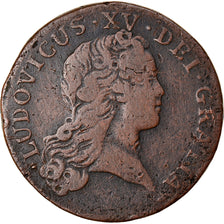 Coin, France, Louis XV, Sol au buste enfantin, Sol, 1719, Rouen, VF(30-35)