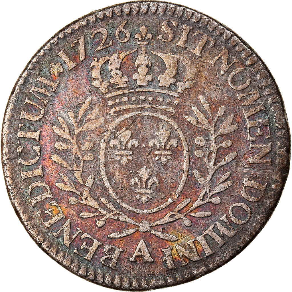 Monnaie, France, Louis XV, 1/5 Écu aux branches d'olivier, 24 Sols, 1/5 ECU