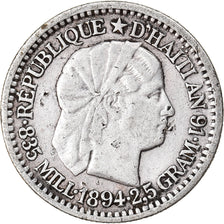 Coin, Haiti, 10 Centimes, 1894, Paris, EF(40-45), Silver, KM:44