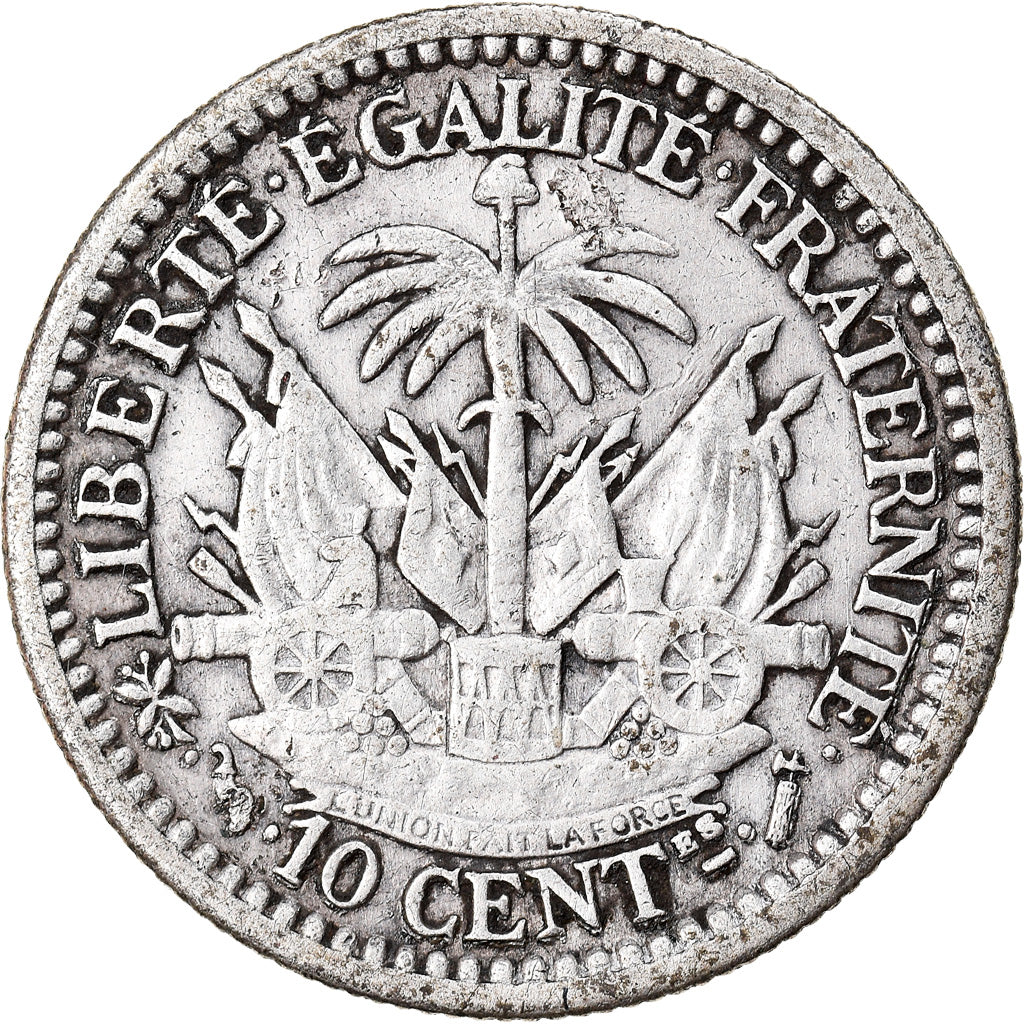 Coin, Haiti, 10 Centimes, 1894, Paris, EF(40-45), Silver, KM:44