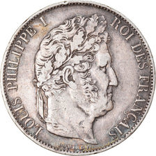 Munten, Frankrijk, Louis-Philippe, 5 Francs, 1844, Lille, ZF, Zilver, KM:749.13