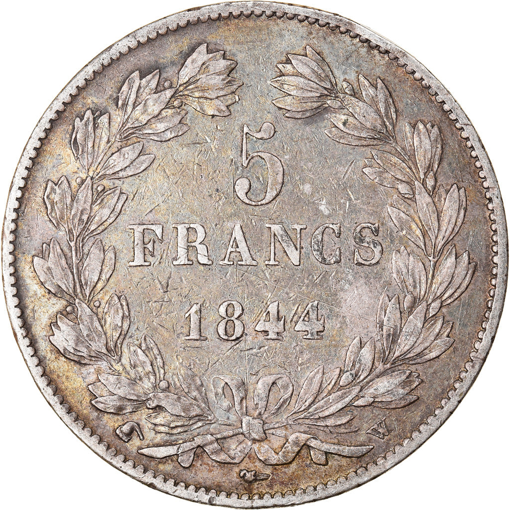 Munten, Frankrijk, Louis-Philippe, 5 Francs, 1844, Lille, ZF, Zilver, KM:749.13