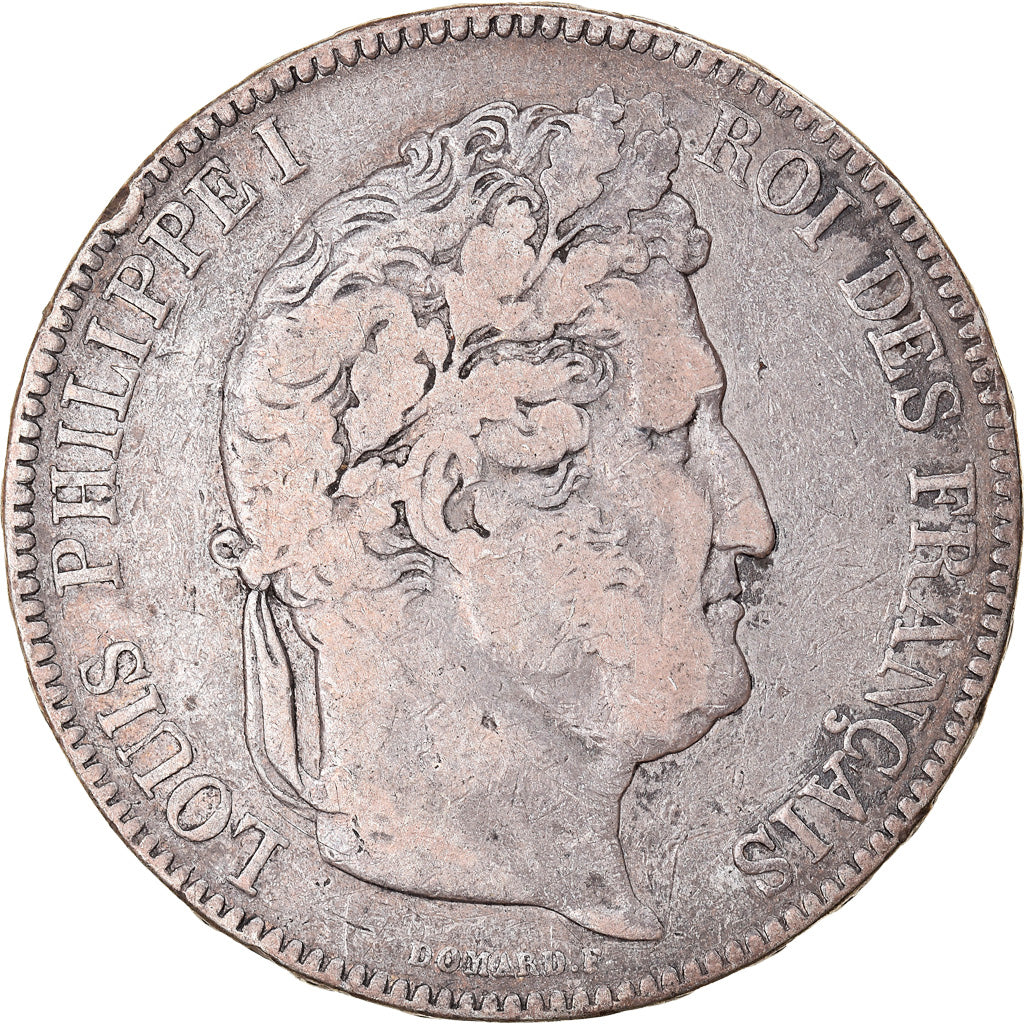 Moneta, Francja, Louis-Philippe, 5 Francs, 1842, Rouen, VF(20-25), Srebro