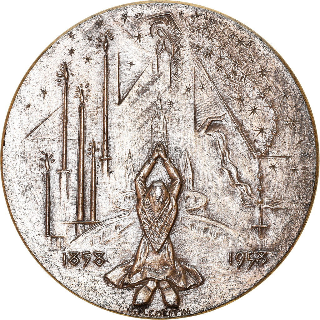France, Medal, Je Suis l'Immaculée Conception, Religions & beliefs, 1958