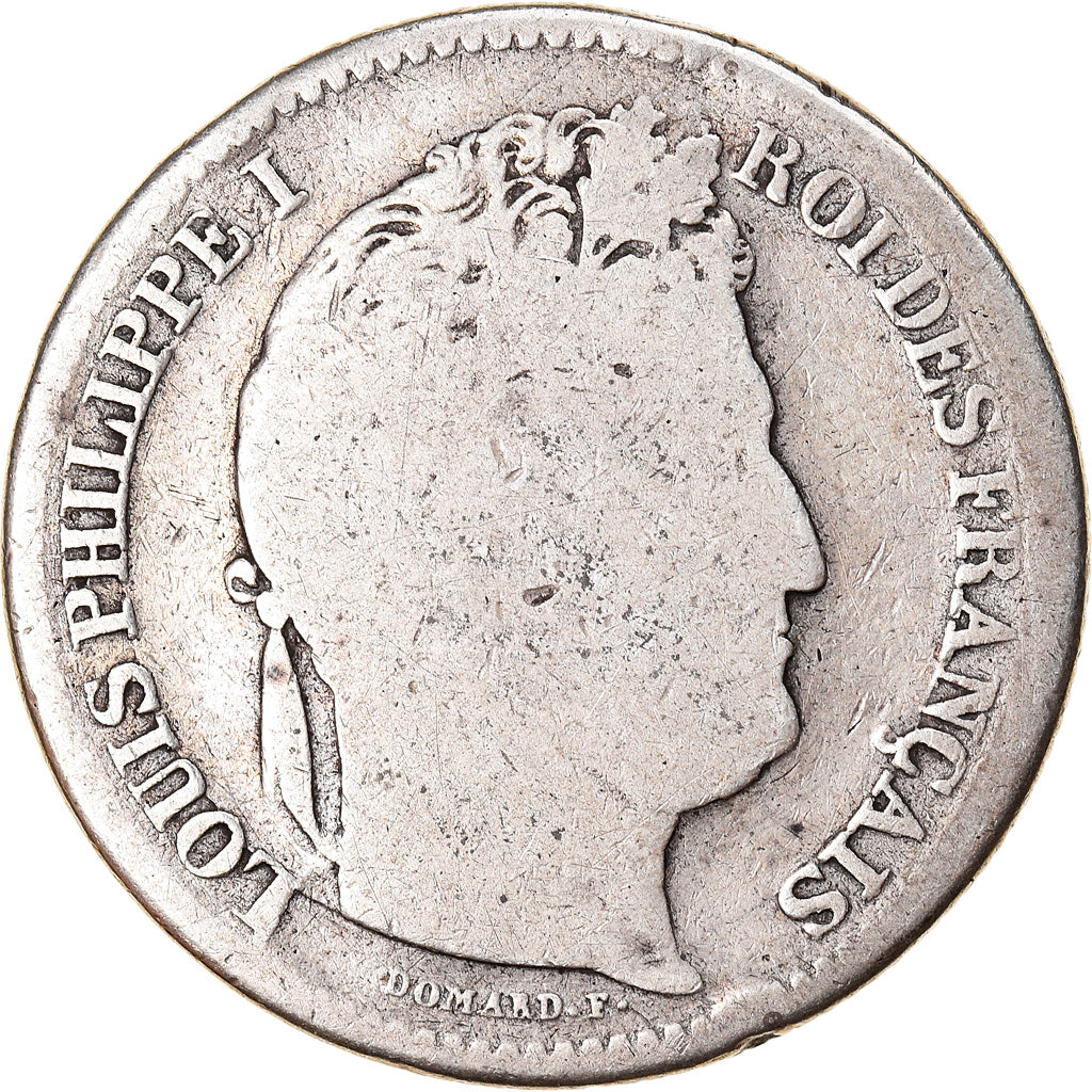 Moneta, Francia, Louis-Philippe, 2 Francs, 1834, Nantes, B, Argento, KM:743.12