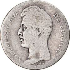 Coin, France, Charles X, Franc, 1825, Paris, VG(8-10), Silver, KM:724.1