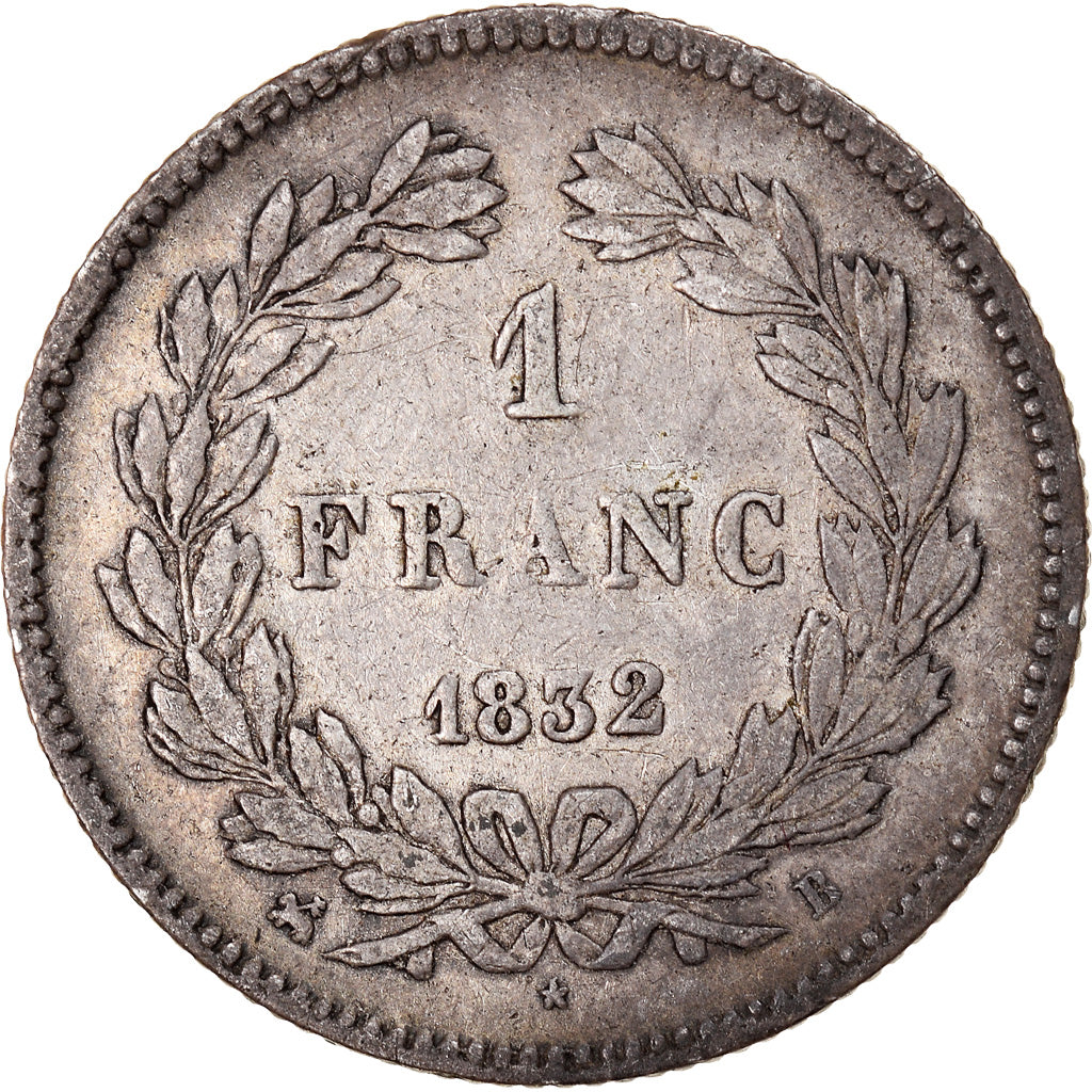 Monnaie, France, Louis-Philippe, Franc, 1832, Rouen, TB, Argent, Gadoury:453