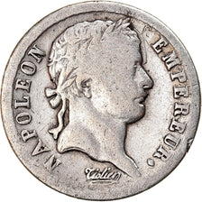 Moneda, Francia, Napoléon I, 1/2 Franc, 1808, Paris, BC+, Plata, KM:680.1