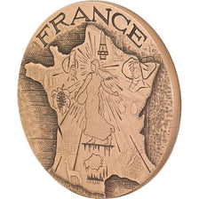 France, Medal, The Fifth Republic, Geography, FDC, Bronze