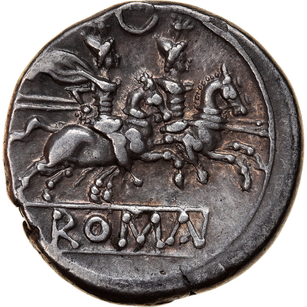 Coin, Anonymous, Denarius, 207 BC, Rome, AU(55-58), Silver, Crawford:57/2
