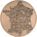 FRANCE, Geography, The Fifth Republic, Medal, MS(65-70), Bronze, 90, 385.00
