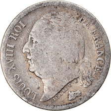 Coin, France, Louis XVIII, Louis XVIII, 1/2 Franc, 1822, Paris, F(12-15)