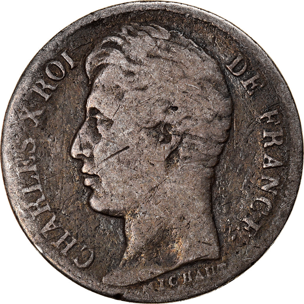 Moneta, Francja, Charles X, 1/2 Franc, 1826, Paris, F(12-15), Srebro, KM:723.1