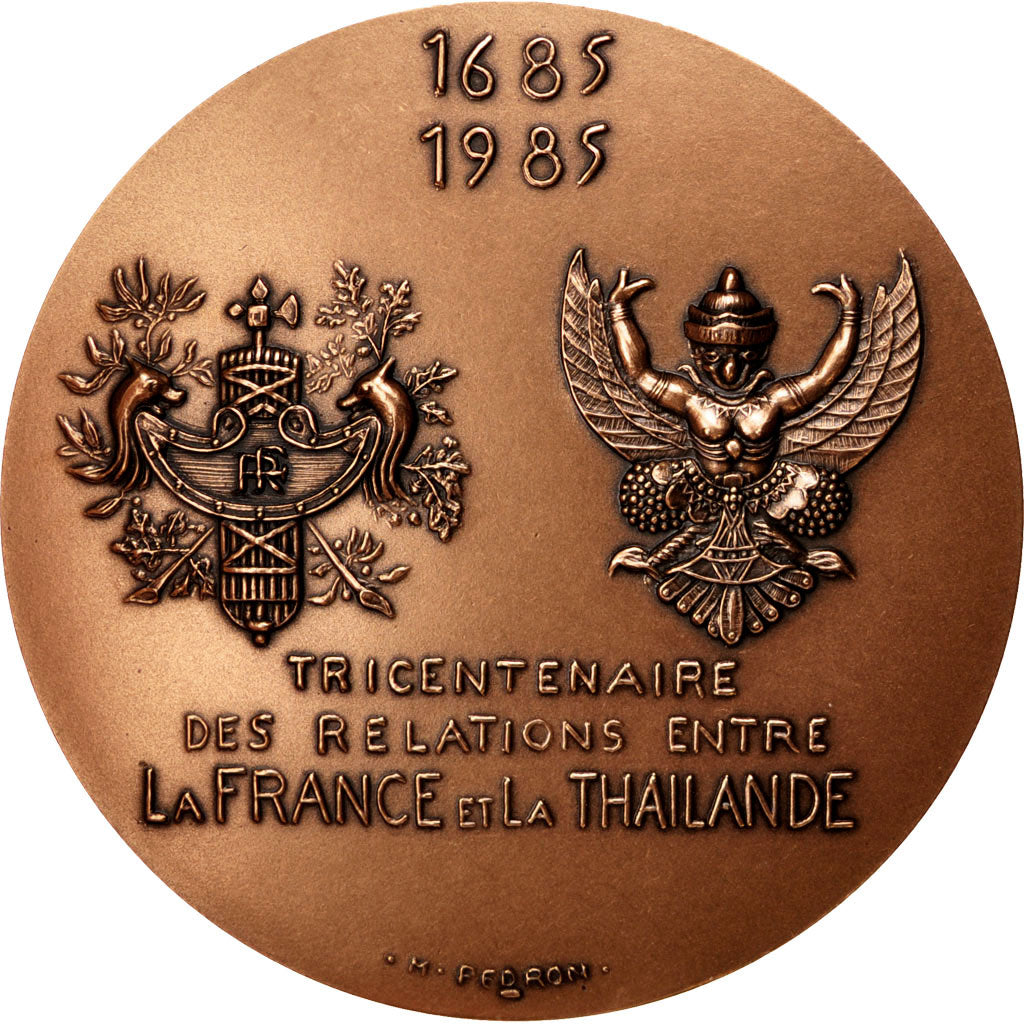 FRANCE, History, The Fifth Republic, Medal, MS(65-70), Bronze, 81, 285.00