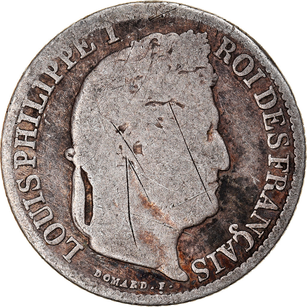 Monnaie, France, Louis-Philippe, 1/2 Franc, 1842, Rouen, B, Argent, Gadoury:408