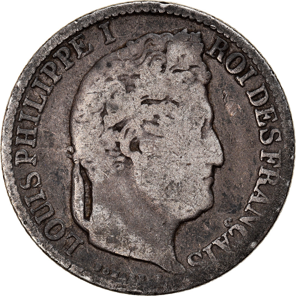 Moneta, Francia, Louis-Philippe, 1/2 Franc, 1844, Lille, MB, Argento, KM:741.13
