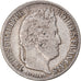 Moneta, Francia, Louis-Philippe, 1/2 Franc, 1845, Rouen, MB, Argento, KM:741.2
