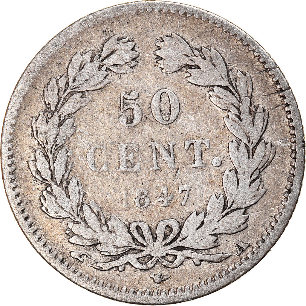 Münze, Frankreich, Louis-Philippe, 50 Centimes, 1847, Paris, S, Silber