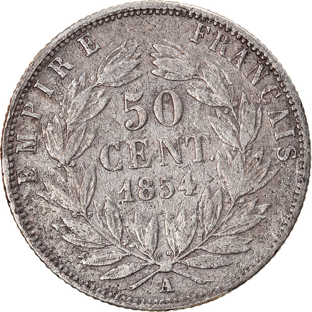 Münze, Frankreich, Napoleon III, Napoléon III, 50 Centimes, 1854, Paris, SGE+