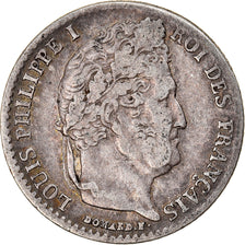 Coin, France, Louis-Philippe, 1/4 Franc, 1834, Paris, EF(40-45), Silver