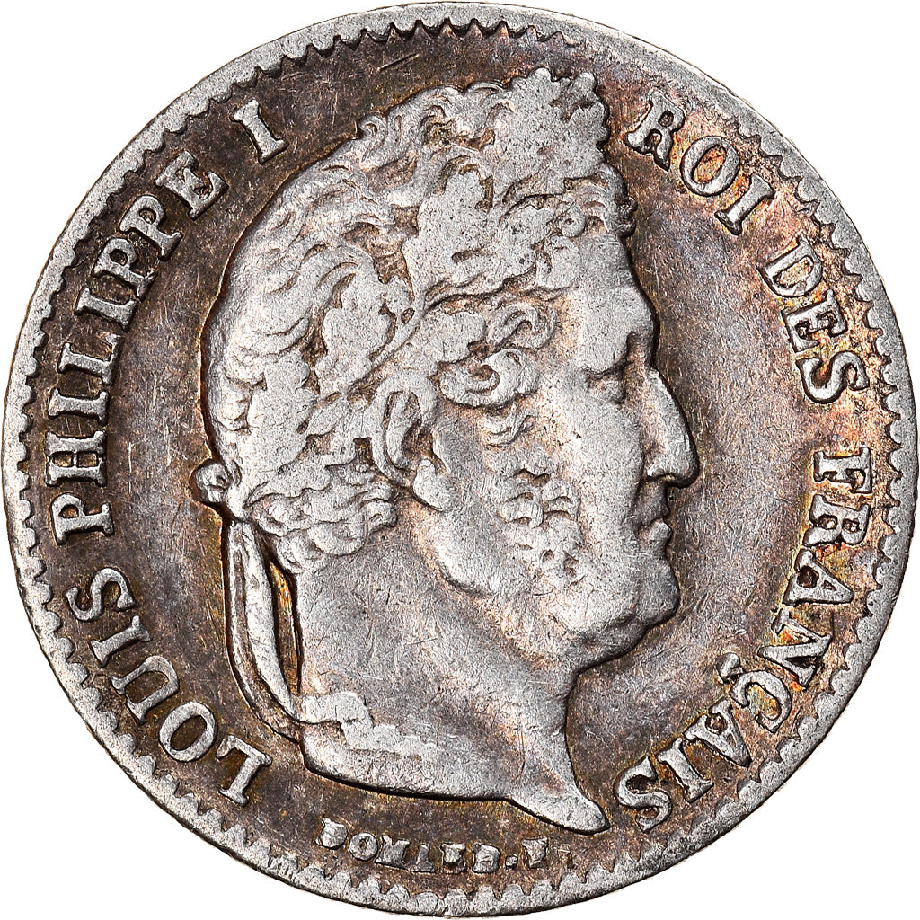 Coin, France, Louis-Philippe, 1/4 Franc, 1839, Paris, AU(50-53), Silver