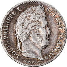 Coin, France, Louis-Philippe, 1/4 Franc, 1839, Paris, AU(50-53), Silver