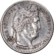 Coin, France, Louis-Philippe, 1/4 Franc, 1845, Rouen, EF(40-45), Silver
