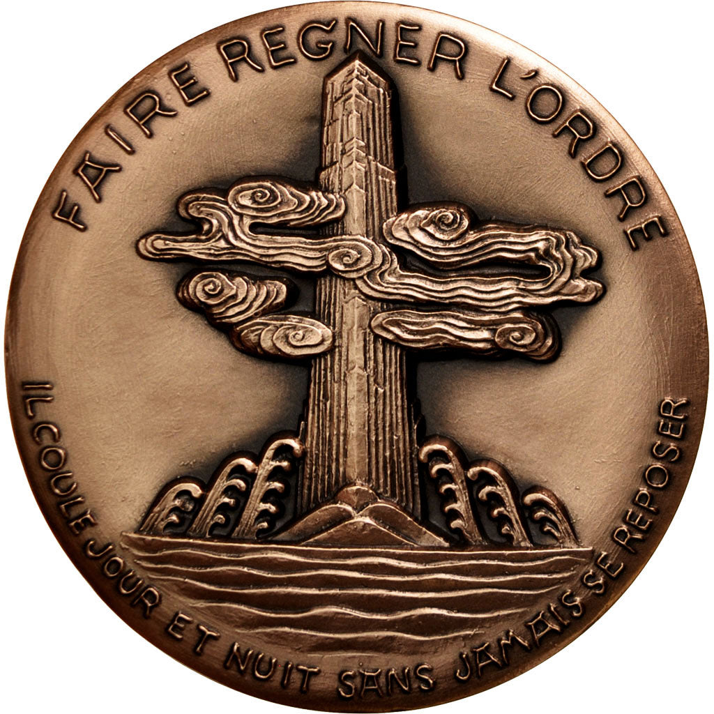 Francia, Medal, The Fifth Republic, History, Lagriffoul, FDC, Bronzo, 81