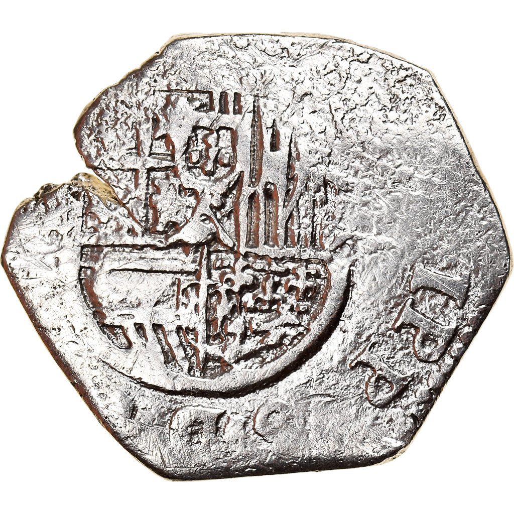 Coin, Spain, Philip III, 2 Reales, 1598-1621, COB, VF(20-25), Silver
