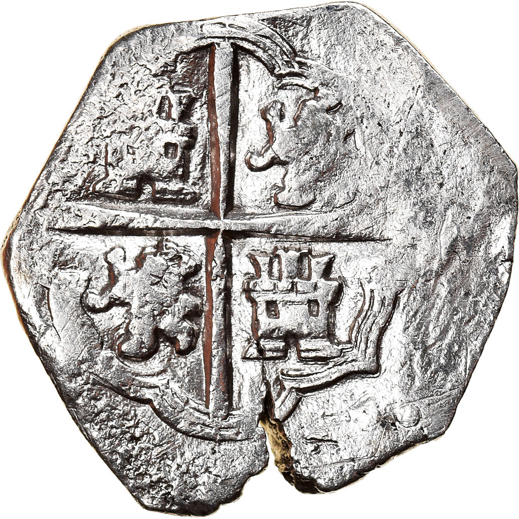 Coin, Spain, Philip III, 2 Reales, 1598-1621, COB, VF(20-25), Silver