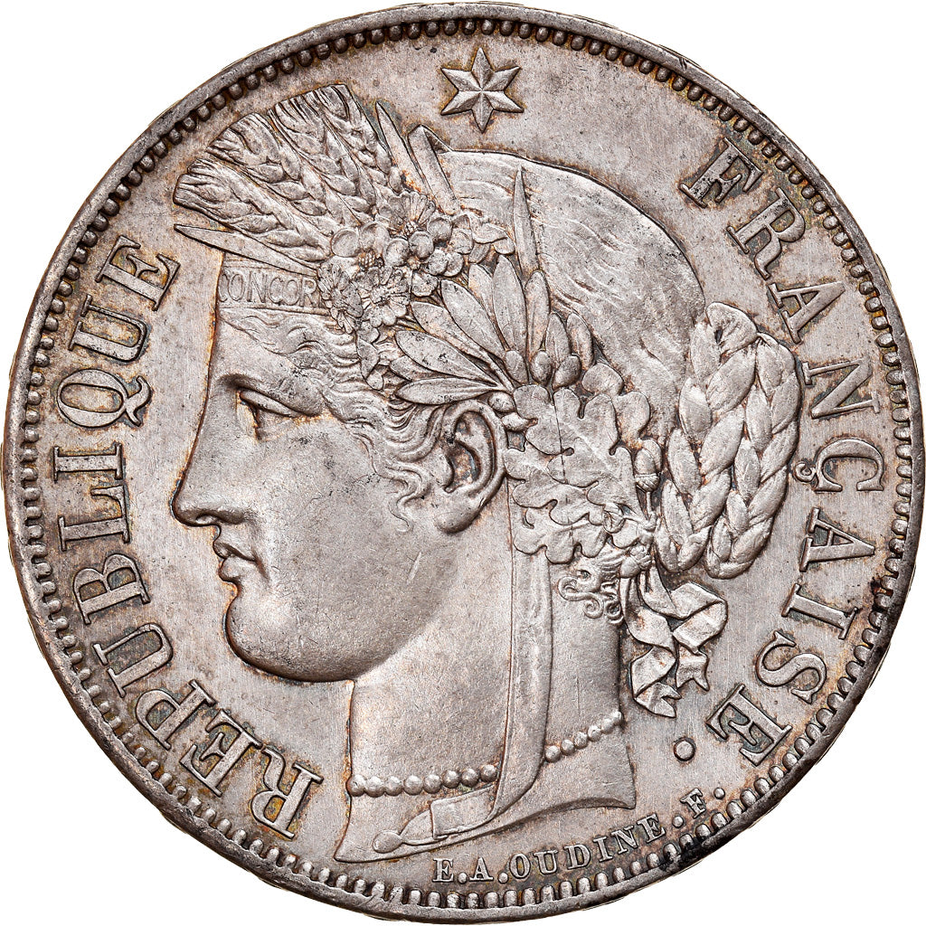 Coin, France, Cérès, 5 Francs, 1850, Paris, AU(55-58), Silver, KM:761.1