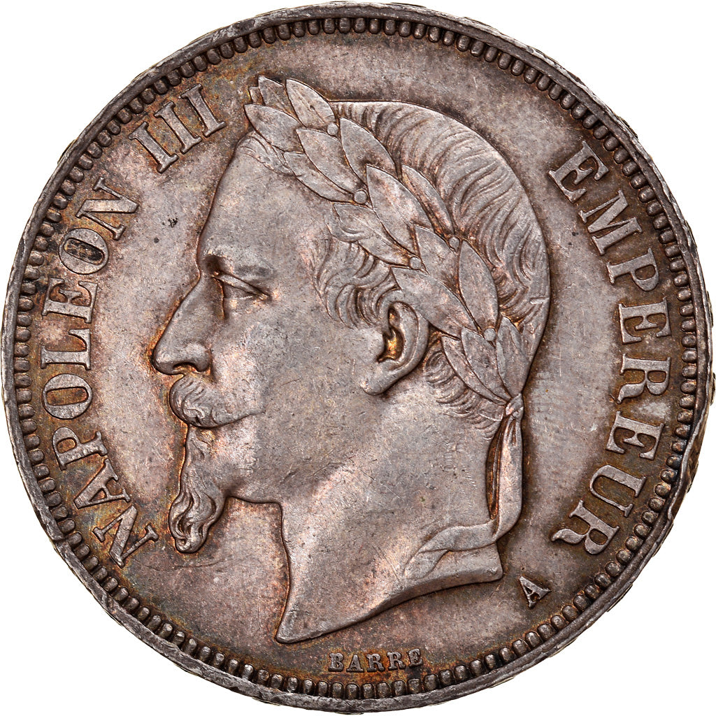 Munten, Frankrijk, Napoleon III, Napoléon III, 5 Francs, 1869, Paris, PR
