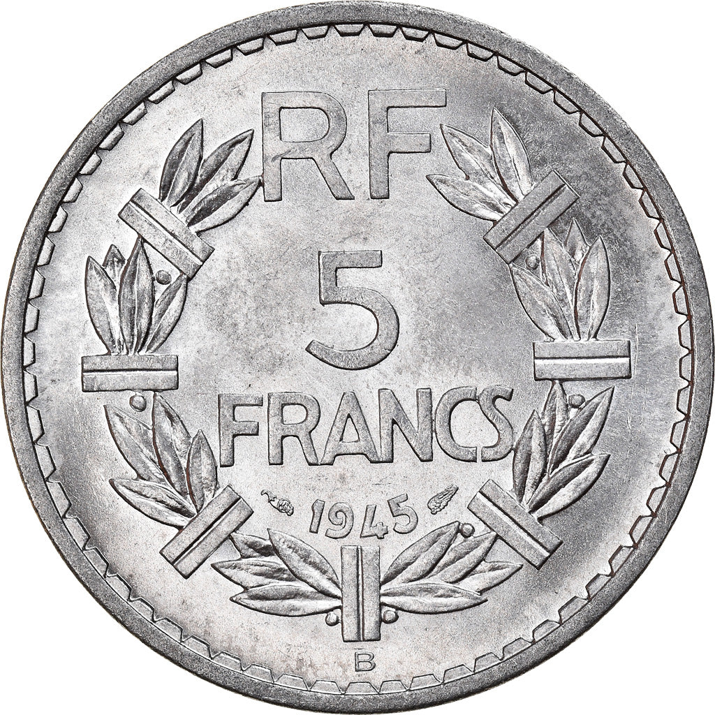 Coin, France, Lavrillier, 5 Francs, 1945, Beaumont - Le Roger, AU(55-58)