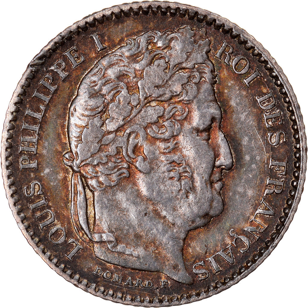 Coin, France, Louis-Philippe, 25 Centimes, 1845, Lille, AU(50-53), Silver
