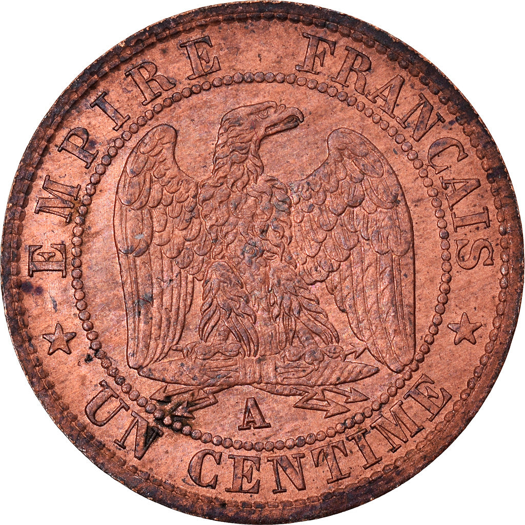 Coin, France, Napoleon III, Napoléon III, Centime, 1857, Paris, AU(50-53)