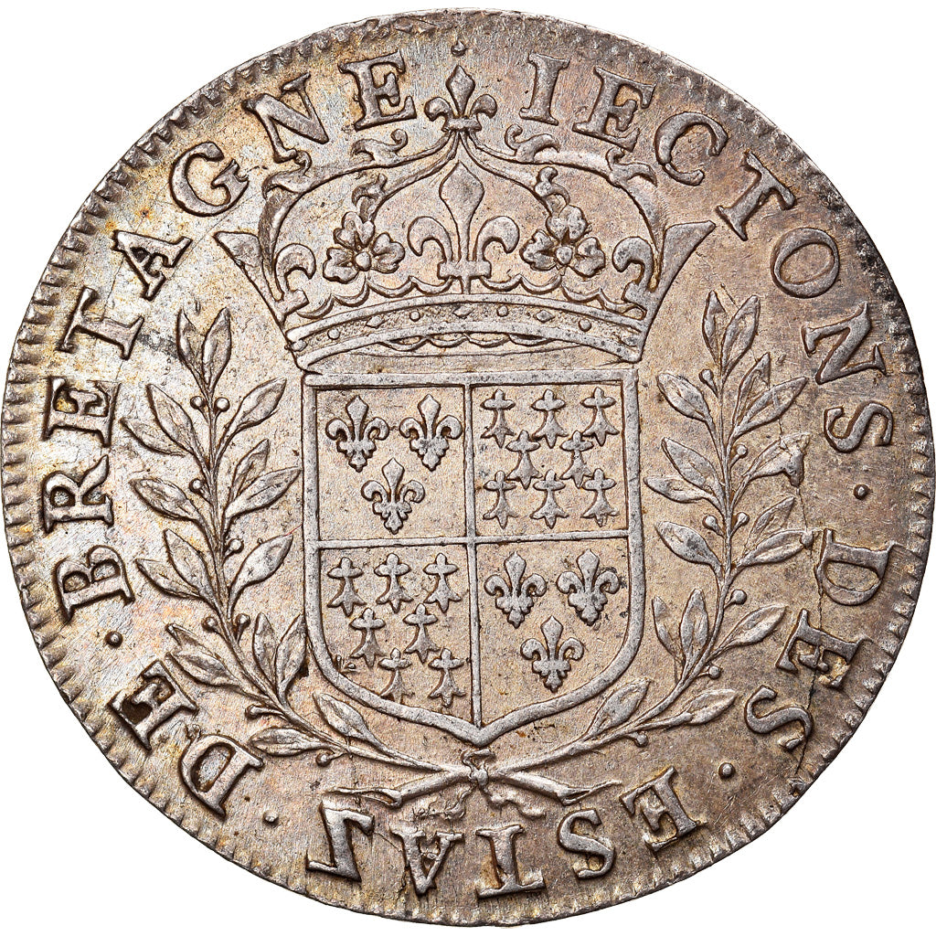 Francja, Token, Królewskie, Ludwik XIV, Etats de Bretagne, Vitré, 1655