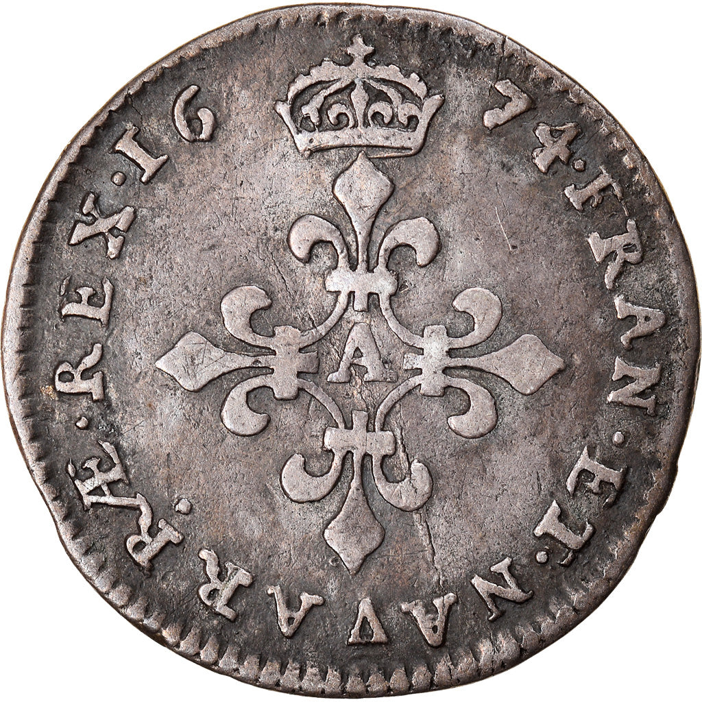 Moneta, Francia, Louis XIV, 4 Sols dits « des Traitants », 4 Sols, 1674