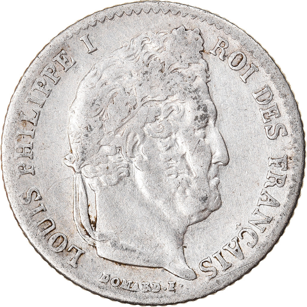 Coin, France, Louis-Philippe, 1/4 Franc, 1845, Paris, VF(30-35), Silver