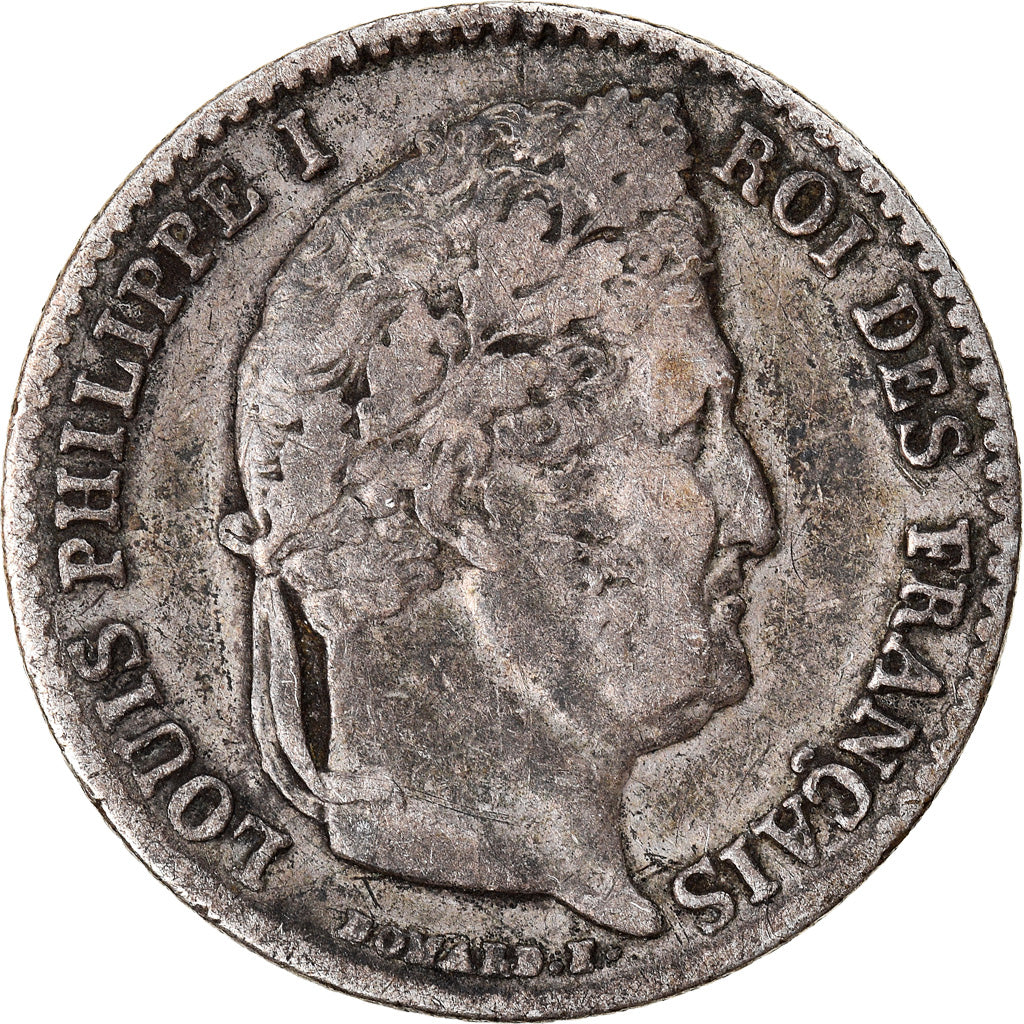 Moneta, Francja, Louis-Philippe, 1/4 Franc, 1842, Rouen, EF(40-45), Srebro