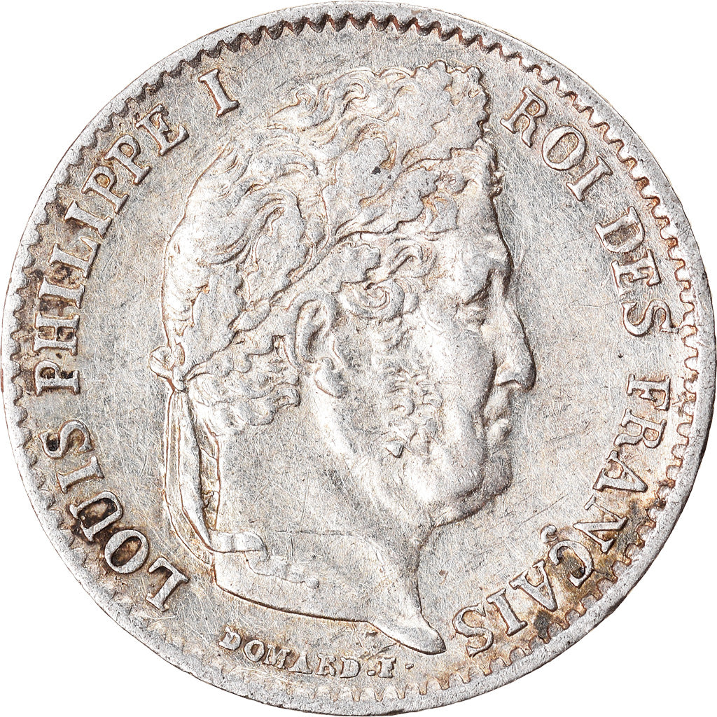 Coin, France, Louis-Philippe, 1/4 Franc, 1833, Paris, AU(50-53), Silver