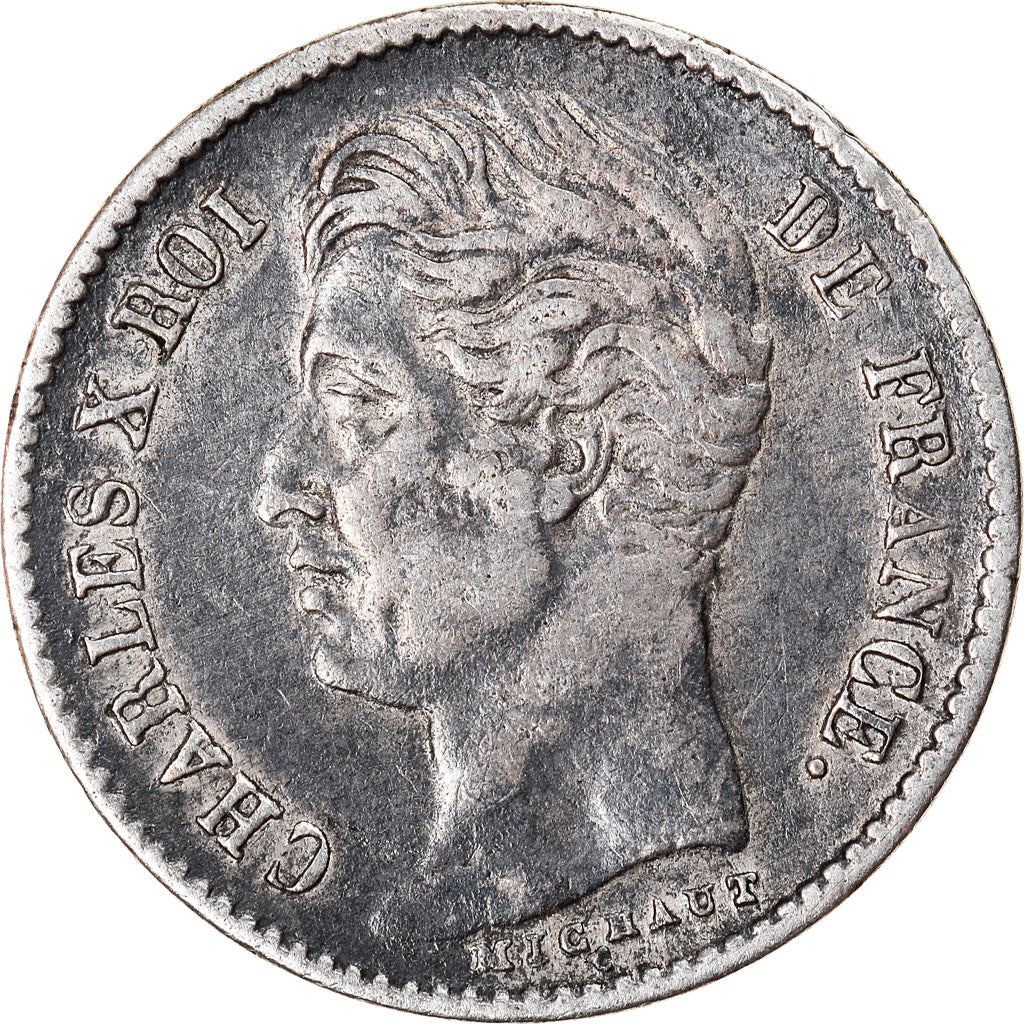 Moneta, Francja, Charles X, 1/4 Franc, 1828, Paris, EF(40-45), Srebro, KM:722.1