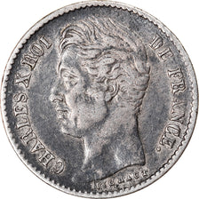 Moneta, Francja, Charles X, 1/4 Franc, 1828, Paris, EF(40-45), Srebro, KM:722.1