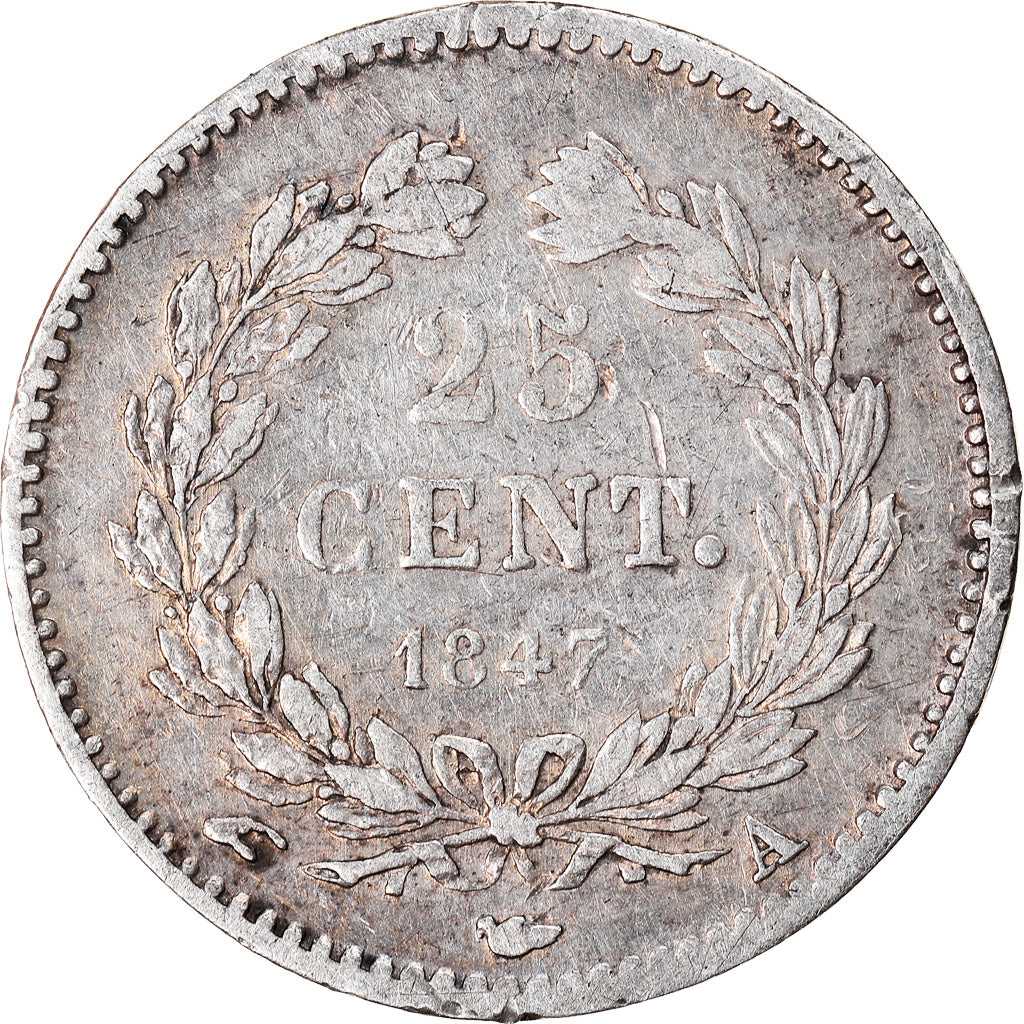 Coin, France, Louis-Philippe, 25 Centimes, 1847, Paris, EF(40-45), Silver