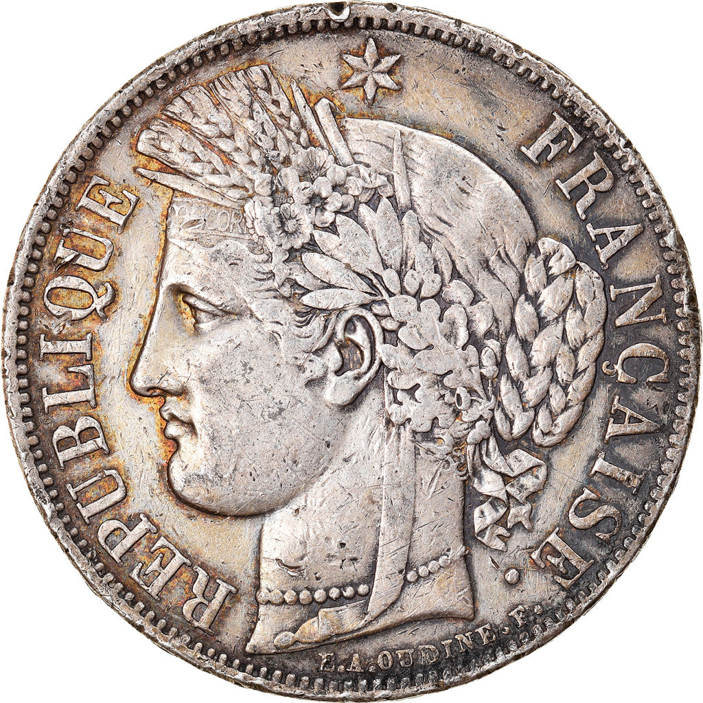 Coin, France, Cérès, 5 Francs, 1850, Paris, EF(40-45), Silver, KM:761.1