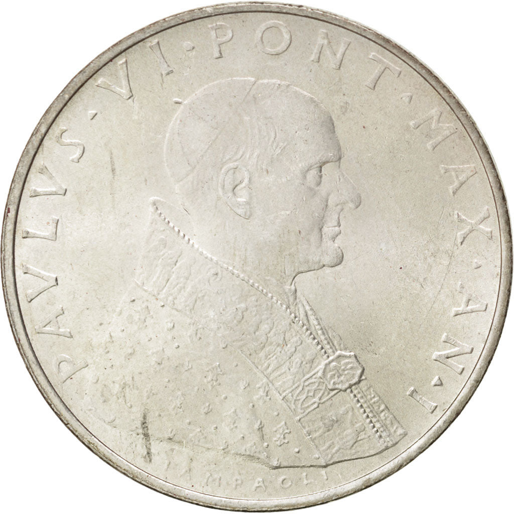 VATICAN CITY, 500 Lire, 1963, KM #83.1, MS(63), Silver, 29.3, 11.00