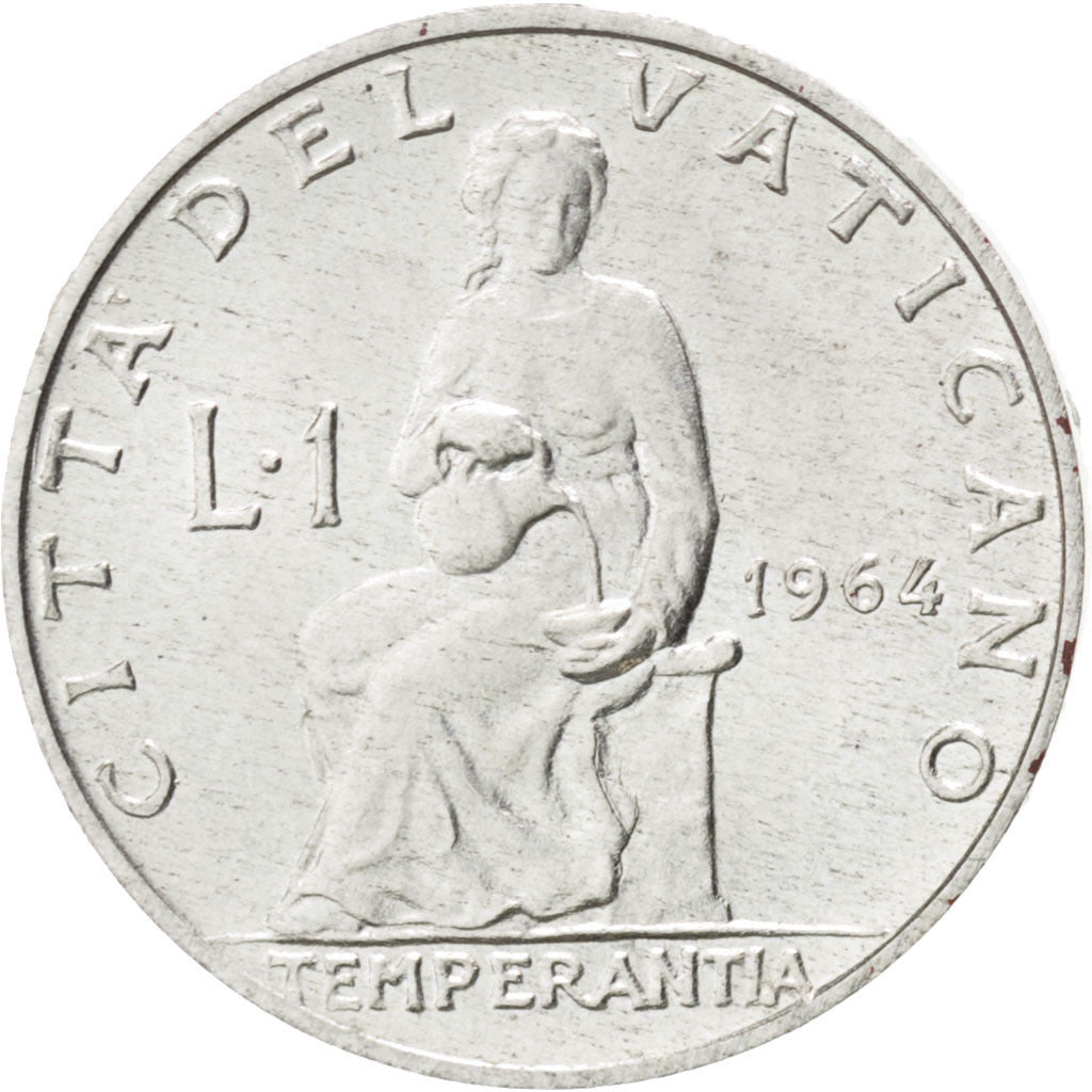 VATICAN CITY, Lira, 1964, KM #76.2, MS(63), Aluminum, 17, 0.60