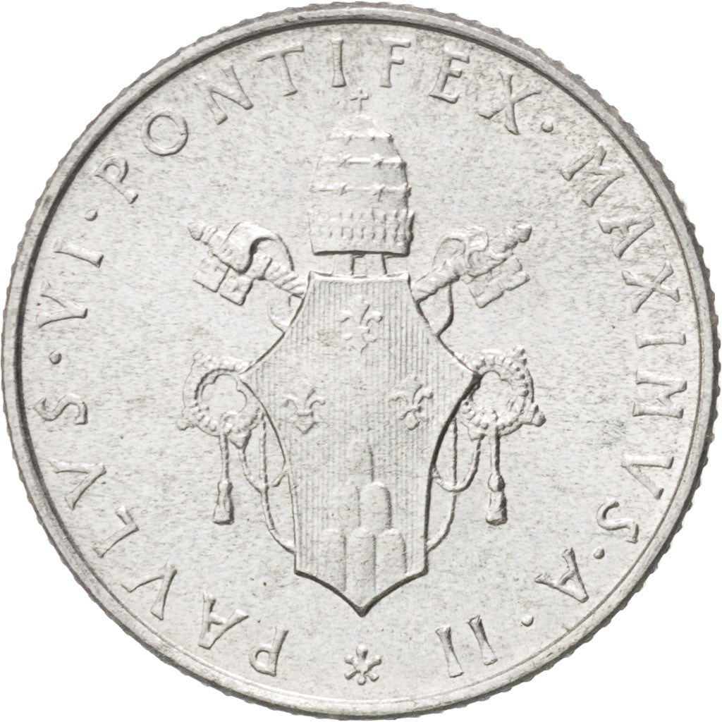 VATICAN CITY, 2 Lire, 1964, KM #77.2, MS(63), Aluminum, 18, 0.80