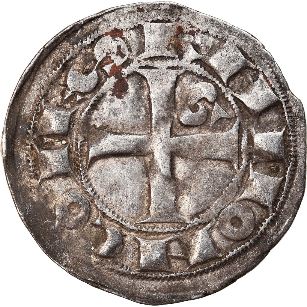 Moneta, Francia, Languedoc, Raymond V,VI,VII, Denarius, Toulouse, BB, Argento