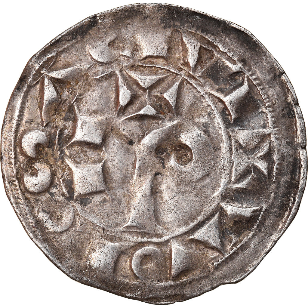 Moneta, Francia, Languedoc, Raymond V,VI,VII, Denarius, Toulouse, BB, Argento