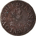 Coin, France, Louis XIII, Denier Tournois, 1614, Paris, EF(40-45), Copper